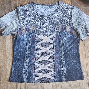 Y2K graphic top corset design medium